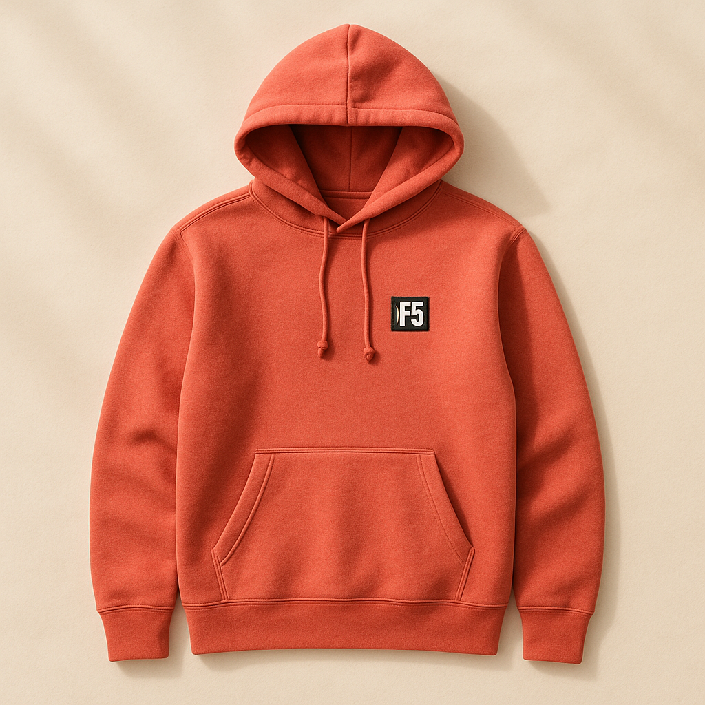 Moletom canguru coral com logo F5